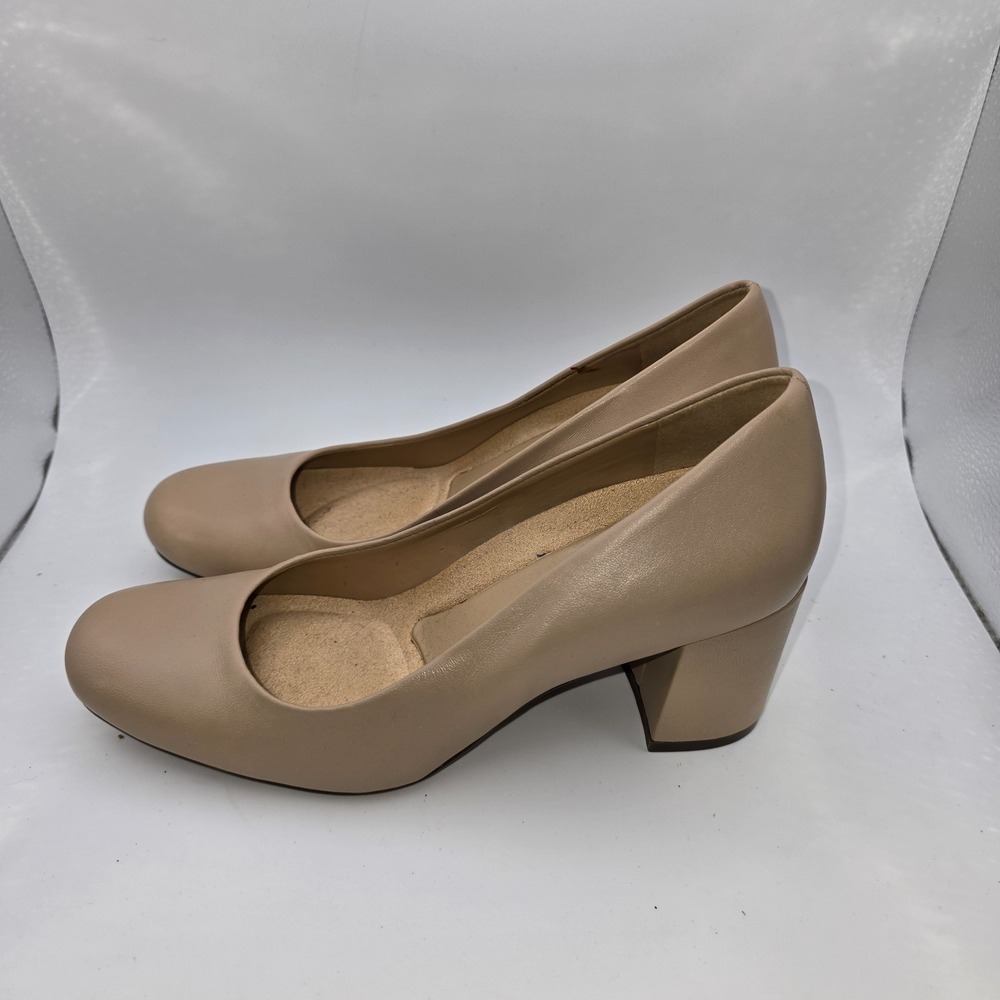 Naturalizer Michelle 6.5 Pumps Beige Leather Comfort Dress Classic Office - Picture 6 of 12